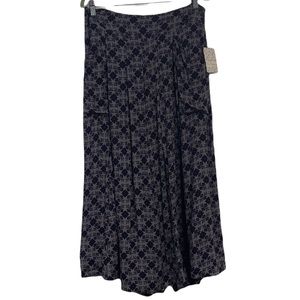 NWT Free People Women’s Wide Leg Pants Black Combo OB467895 Size L